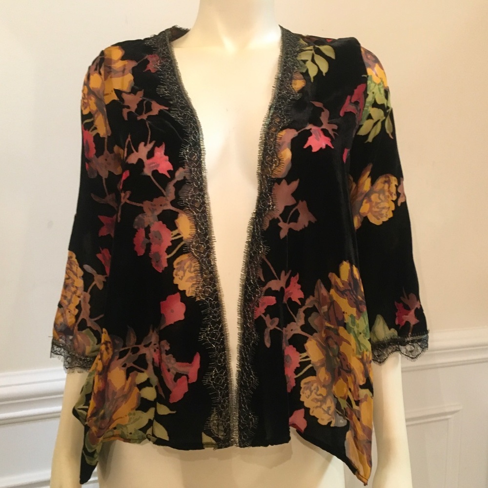 W5 JACKET WN SZ SM MULTI-COLOR RIBBON TRIM